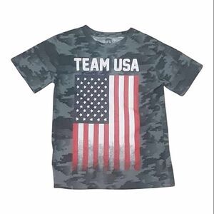 Eleven Vs 11 Team USA Kids Camo T-Shirt - Gray